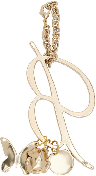 Nyckelringar Blumarine Blumarine Logo Letter "B" Keychain with Rose and Butterfly Charms Metallisk | P444W090A, 1