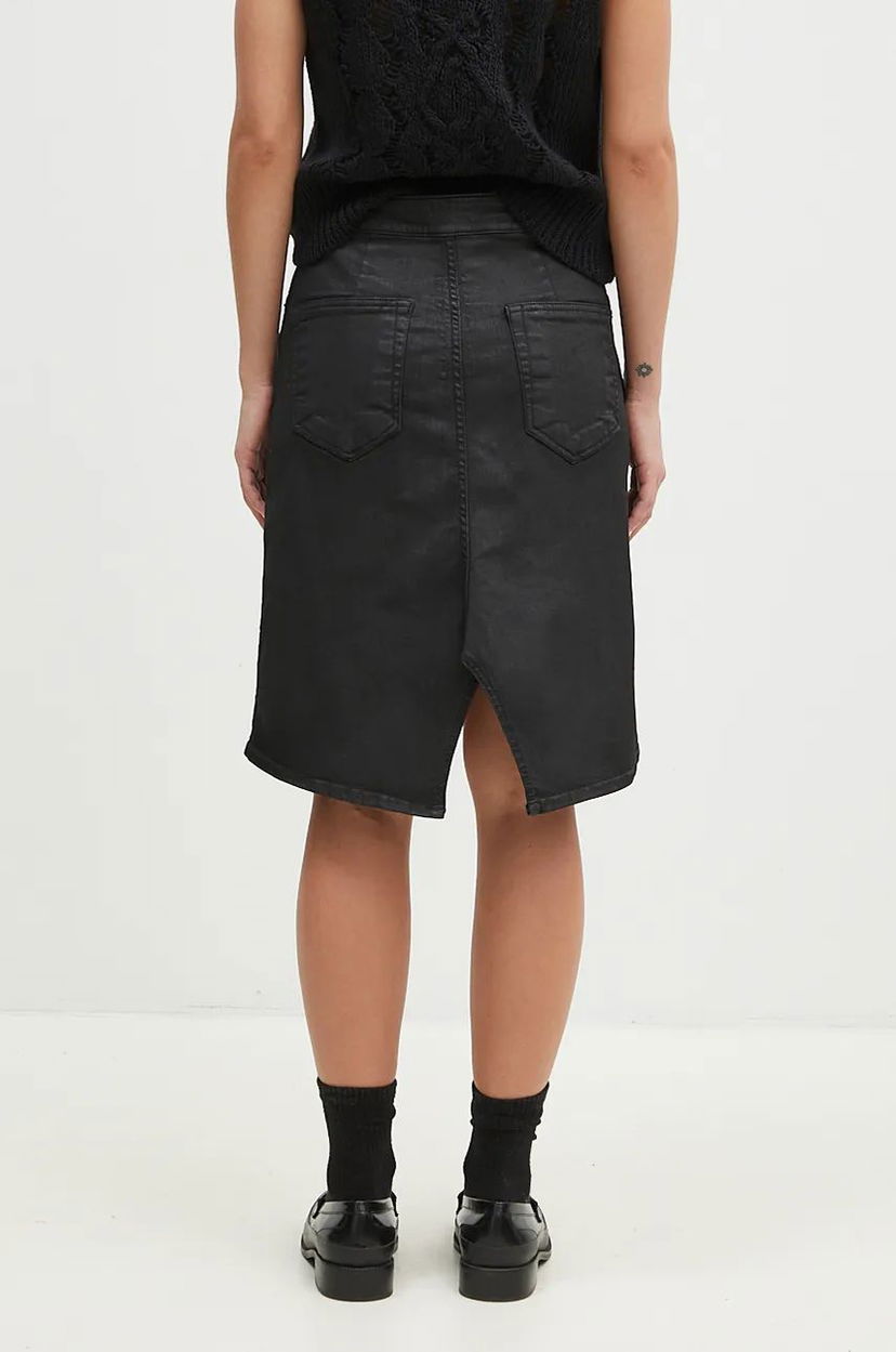 Kjol Rick Owens A-Line Mini Skirt Svart | DS02D2340.SBW