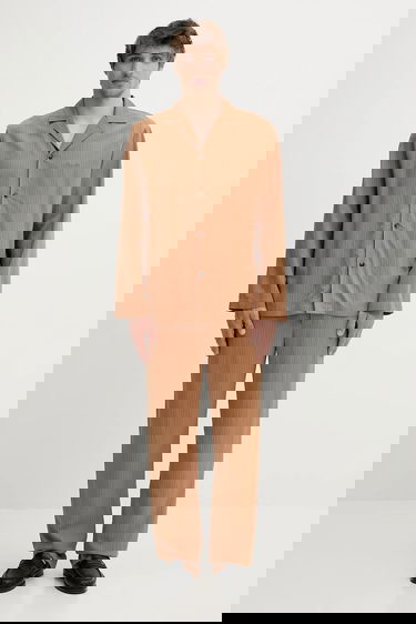 Byxor Nanushka Nanushka DEMIS Striped Casual Trousers Brun | NM25SSPA11675, 1