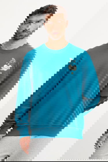 Sweatshirt The North Face Connect Relaxed Fit Crewneck Sweatshirt with Grow Your Own Way Graphic Print Turkos | NF0A8E3ZBSI1, 2