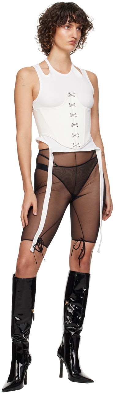 Linne Dion Lee Double Tie Crop Tank Top Vit | A3398P21, 3