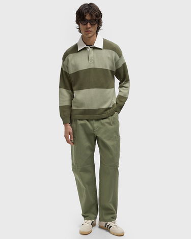 Polotröja Edmmond Studios UNDERCOVER Knitted Striped Long-Sleeve Rugby Polo Grön | 325-60-09680, 2