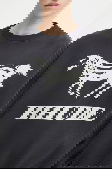 Sweatshirt Rhude Dinero sweatshirt with horse print Svart | RHFW25ST04012, 3