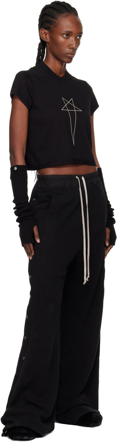 Crop top Rick Owens DRKSHDW Concordians Cropped Small Level T-shirt Svart | DS02E7207 RNEP3, 3