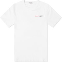T-shirt Alexander McQueen Embroidered Logo T-Shirt Vit | 776281QXAAB-9000, 1