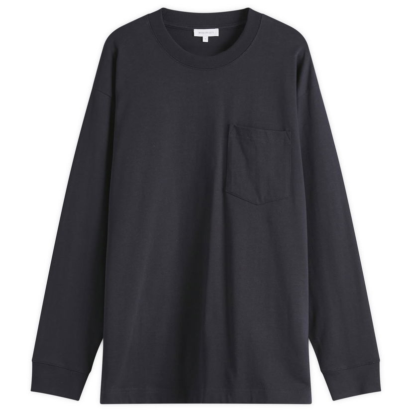 T-shirt NORSE PROJECTS Standard Heavy Loose Long Sleeve T-Shirt, Size Large Mörkblå | N10-0213-7004