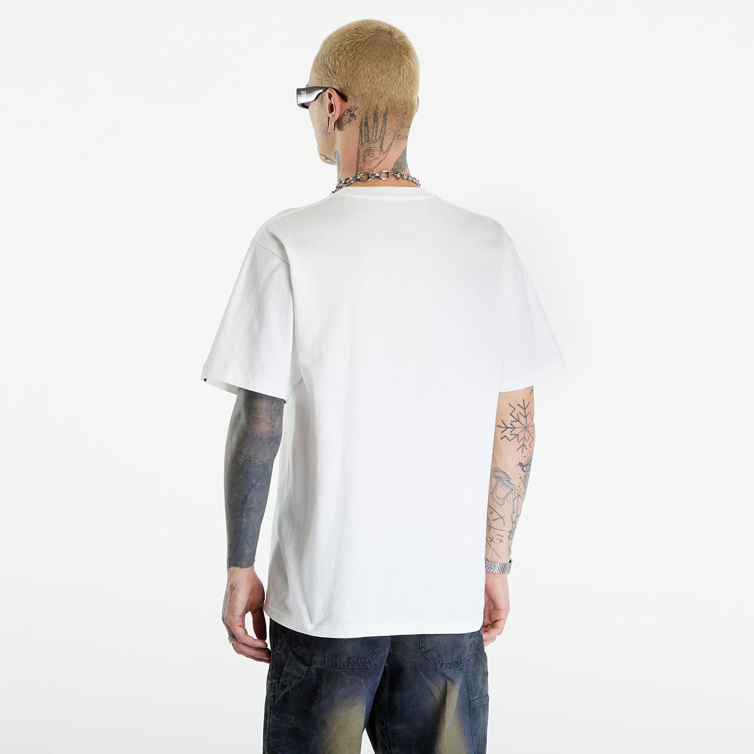 T-shirt BAPE A BATHING APE 1St Camo Nyc Logo Tee White Vit | 001TEK301011M WHT, 1