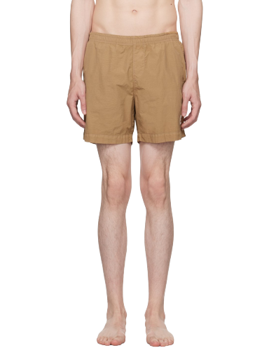 Badkläder C.P. Company Patch Swim Shorts Beige | 14CMBW005A-005991G