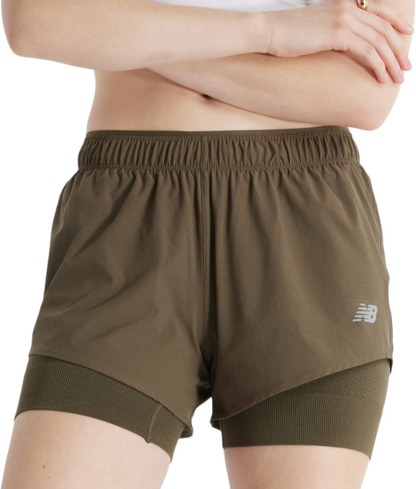 Shorts New Balance RC 2-in-1 Short 3" Grön | ws41287-dmo
