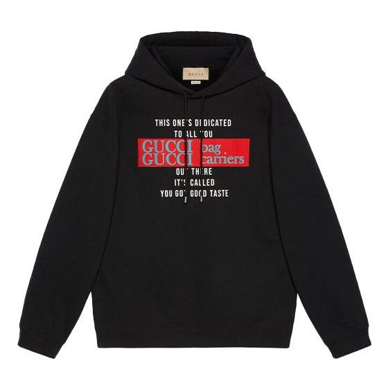 Sweatshirt Gucci FW21 You Got Good Taste Hoodie Svart | 681220-XJD1D-1152