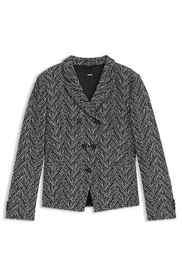 Jacka BOSS Regular-fit blazer in herringbone tweed Flerfärgad | 50548306