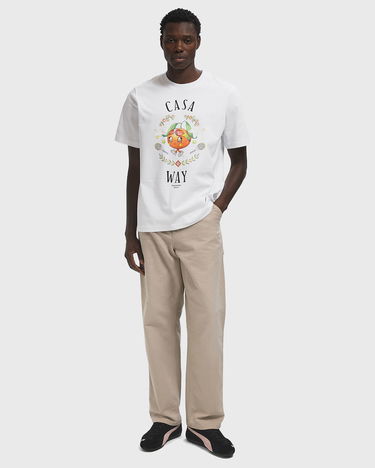 T-shirt Casablanca Casa Way Orange Mascot Graphic T-Shirt Vit | M-AW25-JTS-001-02, 1