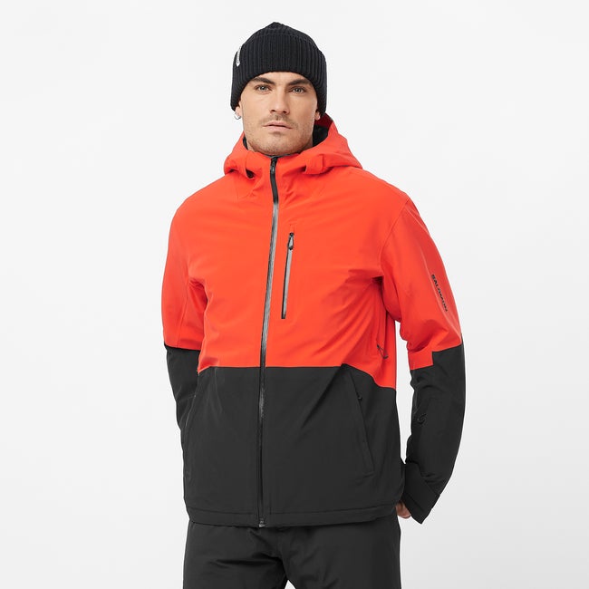 Parkas Salomon Waterproof Hooded Ski Jacket Röd | LC2353500