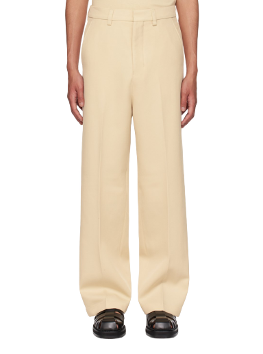 Byxor AMI Large Fit Trousers Beige | UTR403.WV0004