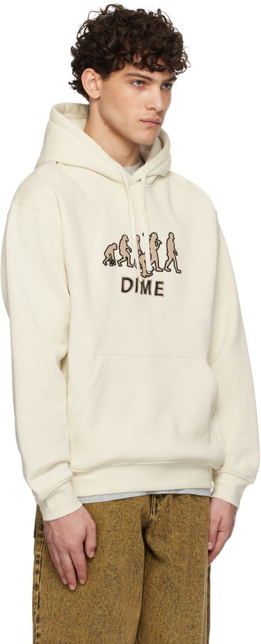 Sweatshirt Dime Evolution Print Hoodie Beige | DIMEHO2447NAT, 1