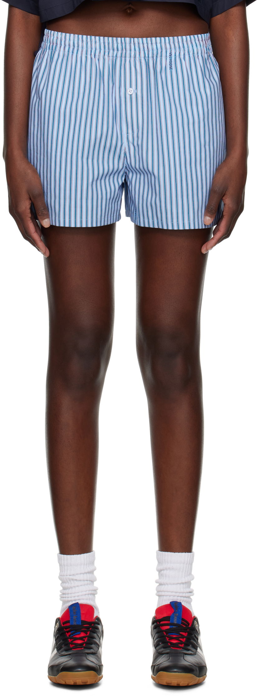 Boxare We11done We11done Classic Stripe Shorts Blå | WD-PT1-25-208-W-BL