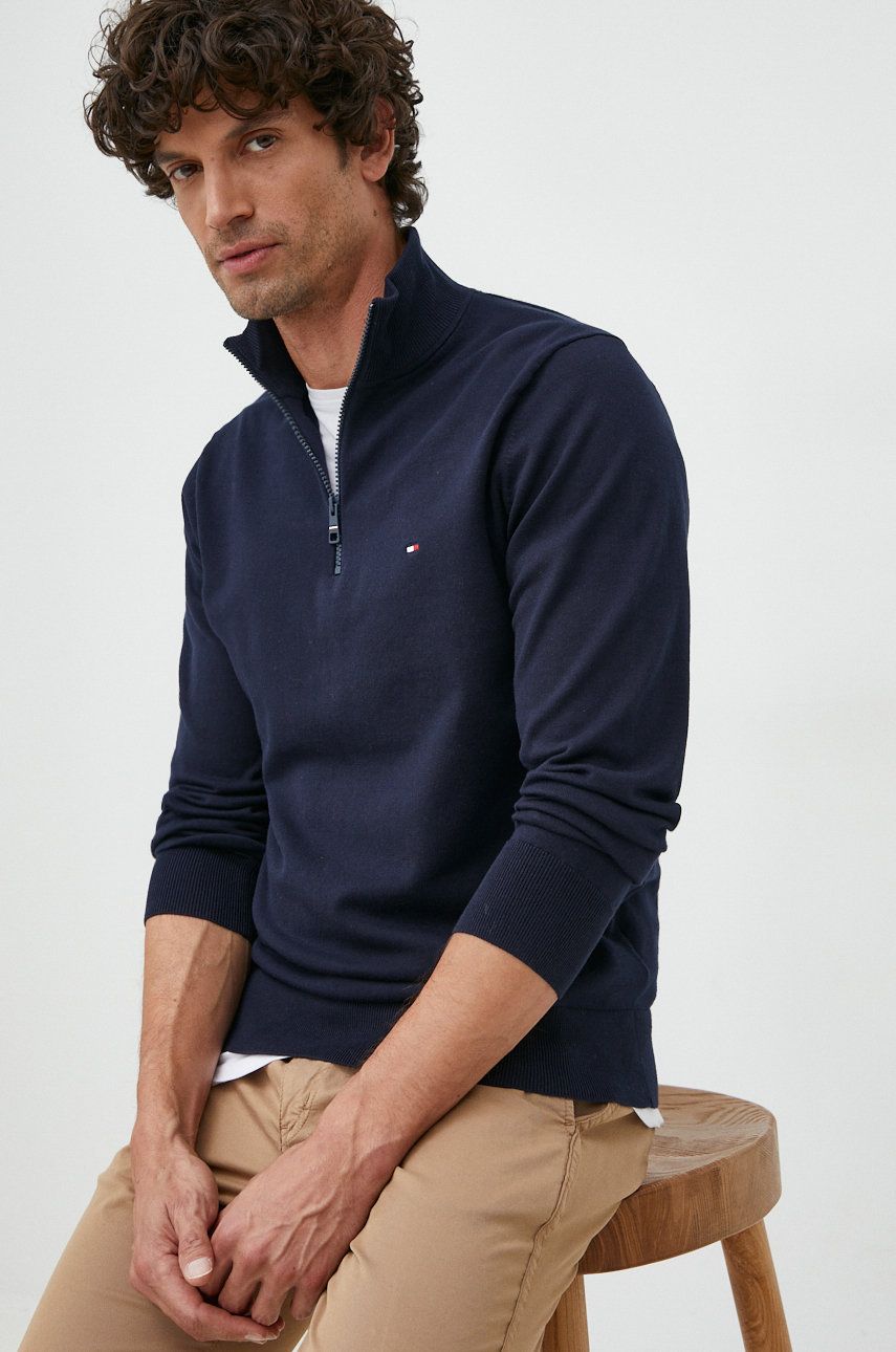 Sweatshirt Tommy Hilfiger Half-Zip Sweatshirt Mörkblå | MW0MW25352.9BYY, 0