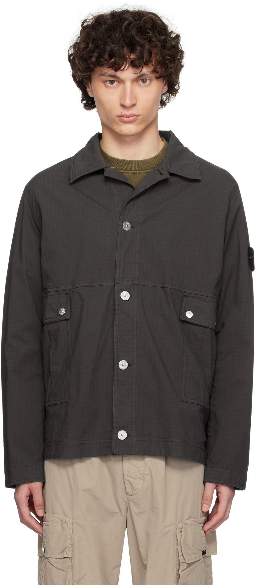 Jacka Stone Island Stone Island Mil-Spec Stretch Ripstop-TC Jacket Grön | K1S15 1200026 S0063