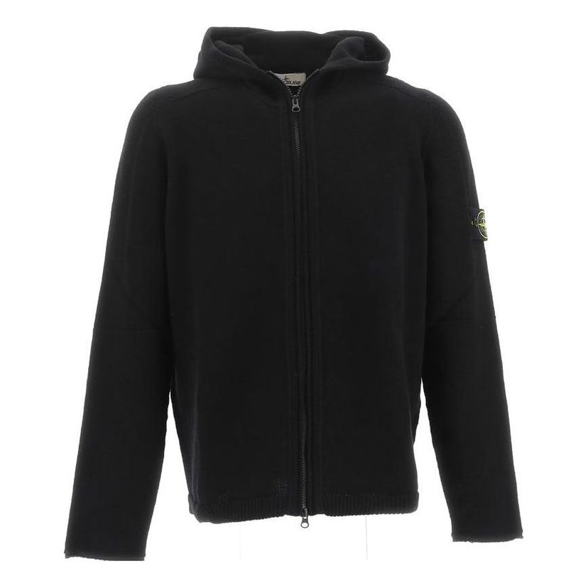 Sweater Stone Island Zip Hoodie Svart | 7915509A3-V0029