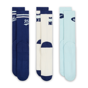 Strumpor Nike Everyday Plus Mid-Calf Socks (3 Pairs) Blå | HJ9336-902, 4
