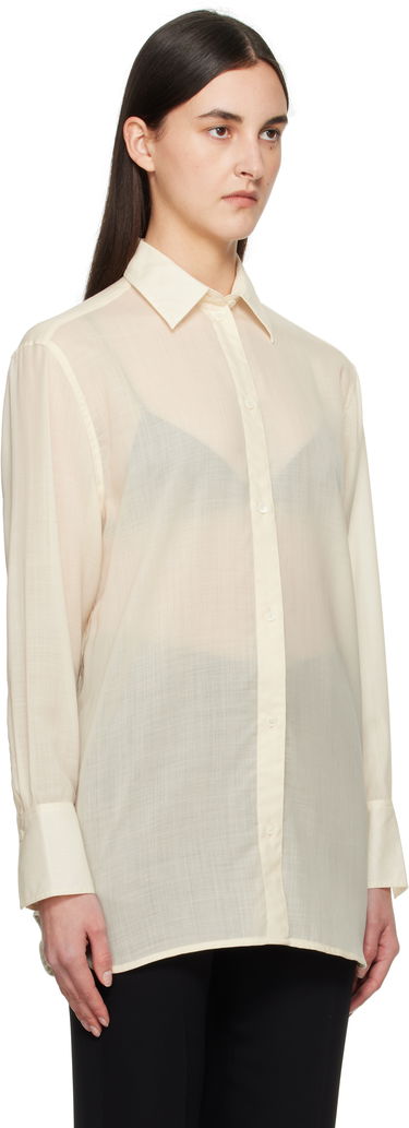 Skjorta TOTEME TOTEME Relaxed Voile Shirt Beige | 251-WRT1415-FB0332, 1