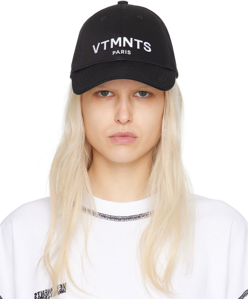 Keps VETEMENTS VTMNTS Paris Logo Cap Svart | VL20CA300BW