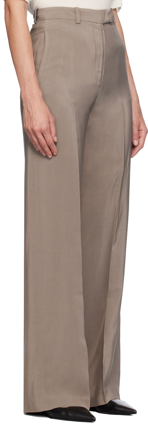 Byxor Anine Bing Anine Bing Dolan Wide-Leg Trousers Beige | A-03-3343-TPU23, 1