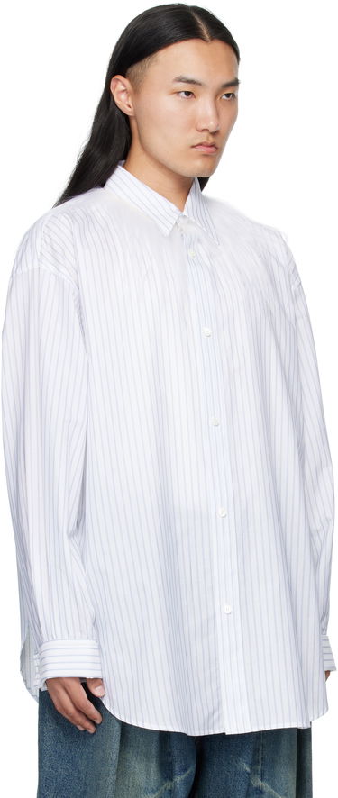 Skjorta HED MAYNER Hed Mayner Kidassia Striped Collared Shirt Vit | HMMB60001P-HB049, 1