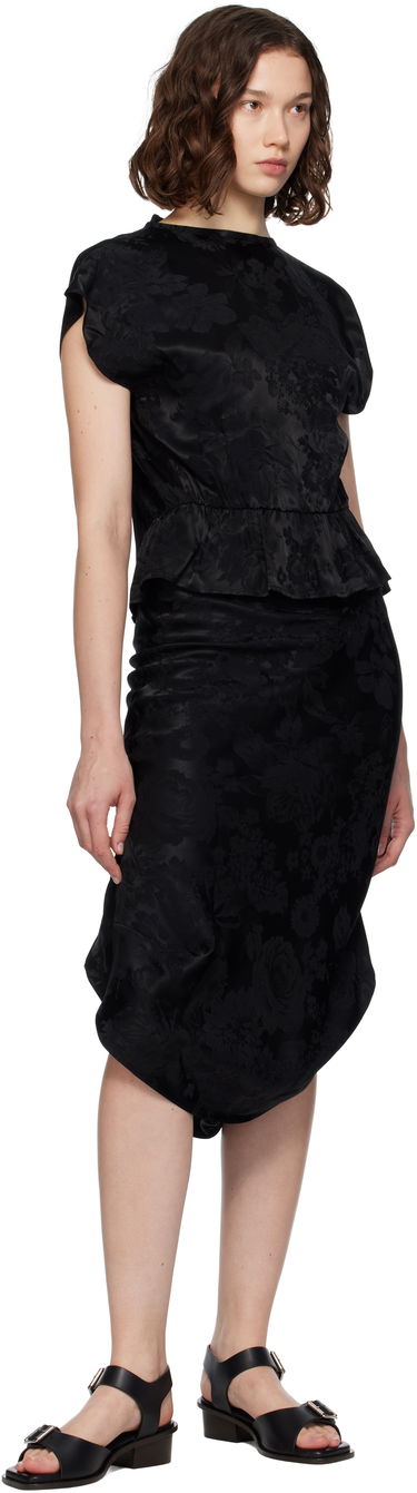 Kjol Maison Margiela Floral Midi Skirt Svart | S52ME0025 M35471, 3