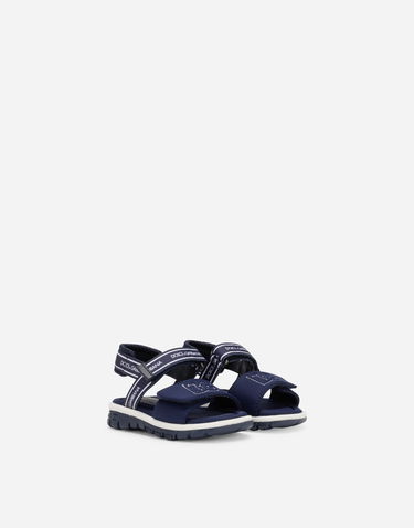 Sneakers och skor Dolce & Gabbana Technical Fabric Sandals With DG Logo For First Steps Mörkblå | DL0068AY2338D600, 1