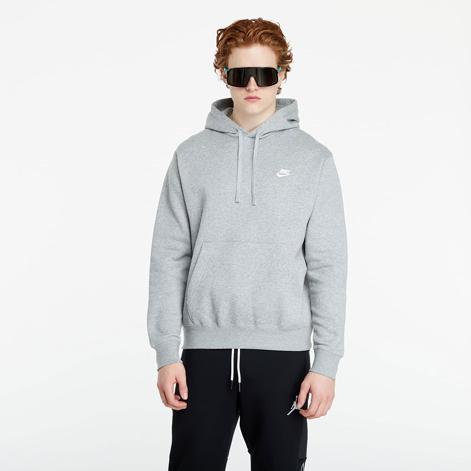 Sweatshirt Nike Sportswear Club Fleece Pullover Hoodie Grå | BV2654-063, 0