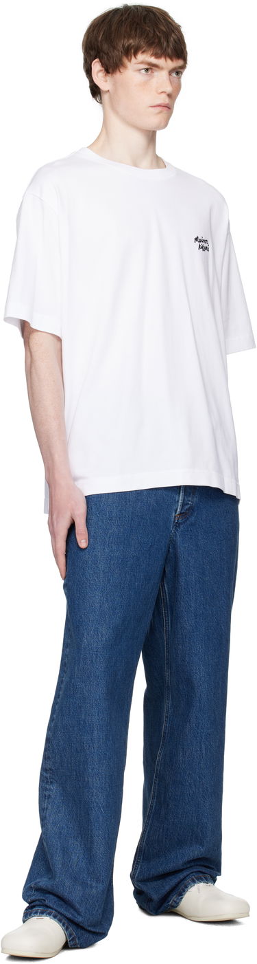 T-shirt MAISON KITSUNÉ Maison Kitsuné Handwriting Oversized T-Shirt Vit | PM00110KJ0119, 3