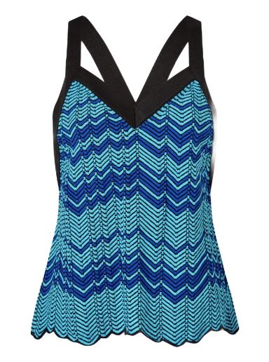 Linne Wales Bonner Palm Knit Sleeveless Top Blå | WS23KN45-KN10-750
