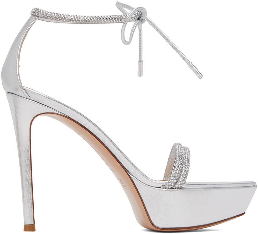 Sneakers och skor Gianvito Rossi Gianvito Rossi Burma Platform Heeled Sandals Metallisk | G61724.85RIC.BNS