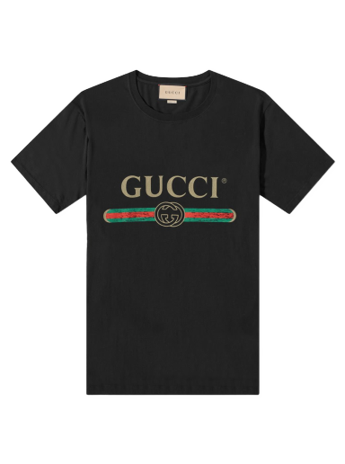 T-shirt Gucci Fake Tee Svart | 440103-X3F05-1508
