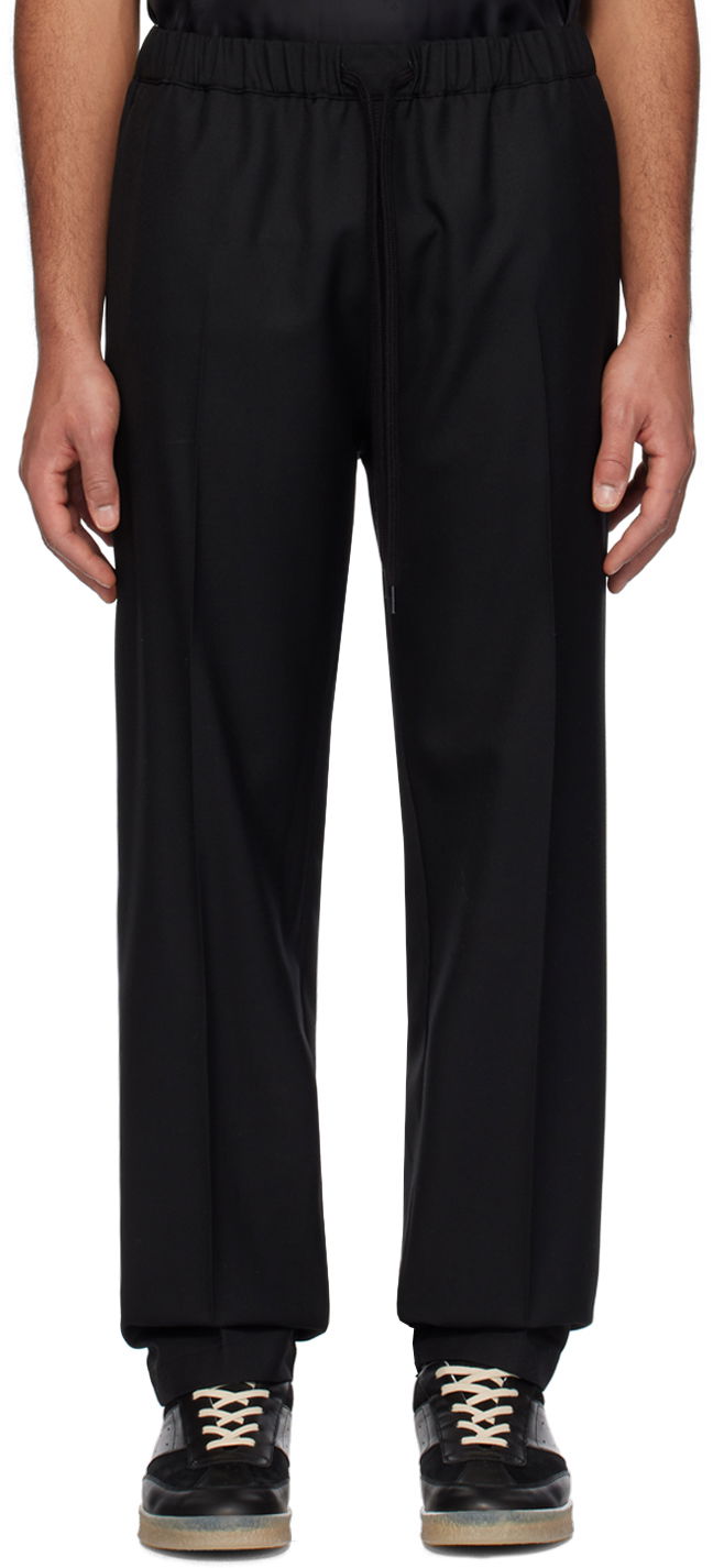 Byxor Maison Margiela MM6 Tapered Trousers Svart | SH0KA0007 S78357