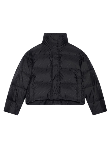 Pufferjacka Balenciaga Allover Logo BB Puffer Jacket Svart | 681883TKO401000