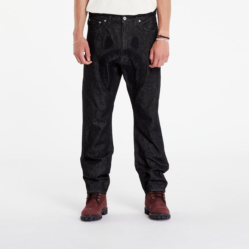 Jeans BAPE A BATHING APE Shark 13 Oz Denim Pants Svart | 001DPK801004M BLK