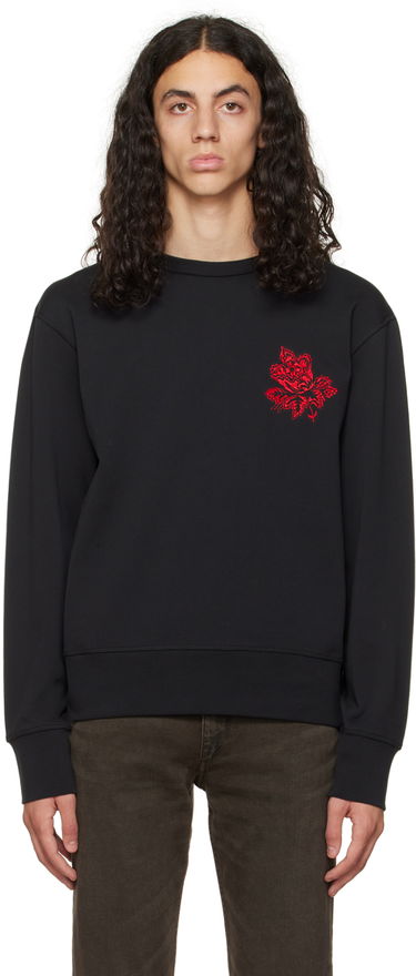 Sweater rag & bone Lunar New Year Embroidered Sweatshirt Svart | MBC22HT058NY58, 0