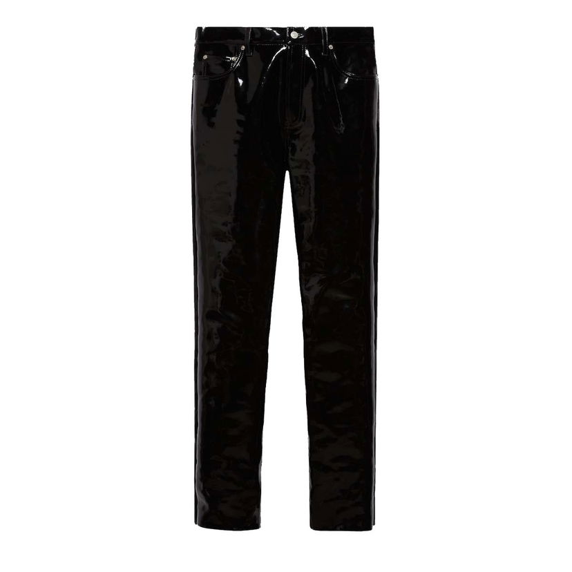 Byxor Gucci Vinyl Pant Black Svart | 760732 XDCOU 1000