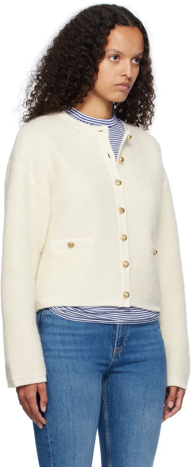 Sweater rag & bone rag & bone Kaia Boucle Cardigan Vit | WAS24F047AA47, 1