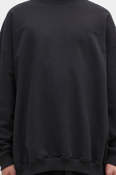Sweatshirt VETEMENTS Embroidered Logo Oversized Sweatshirt Svart | UA66CW640B, 4