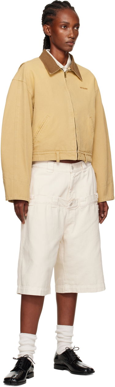 Jacka We11done We11done Washed Work Cropped Jacket Beige | WD-JK2-25-008-W-BG, 3