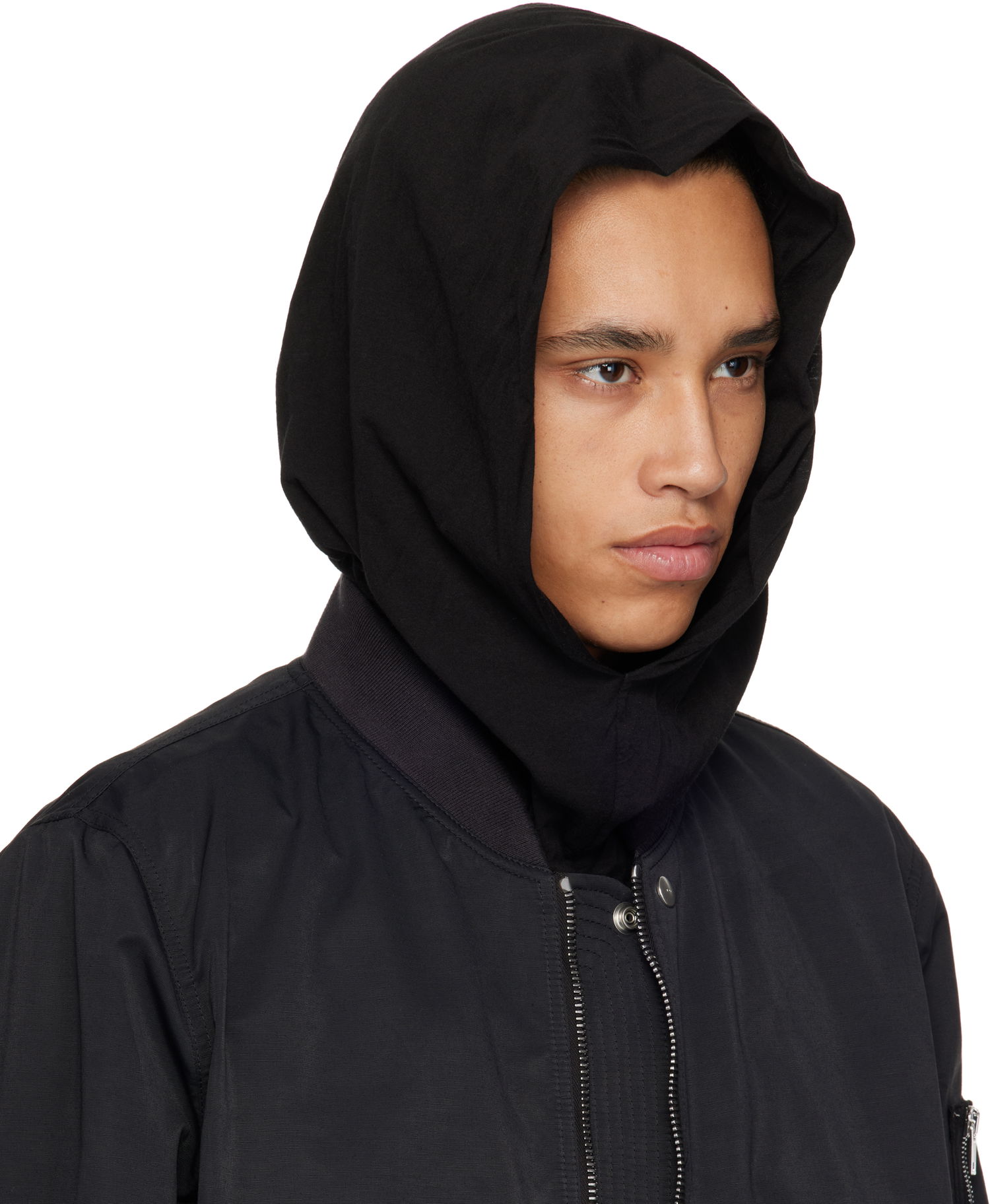 Bomberjacka Rick Owens Rick Owens DRKSHDW Hollywood Grace Hoodie Svart | DU01E3474 BHDB, 1