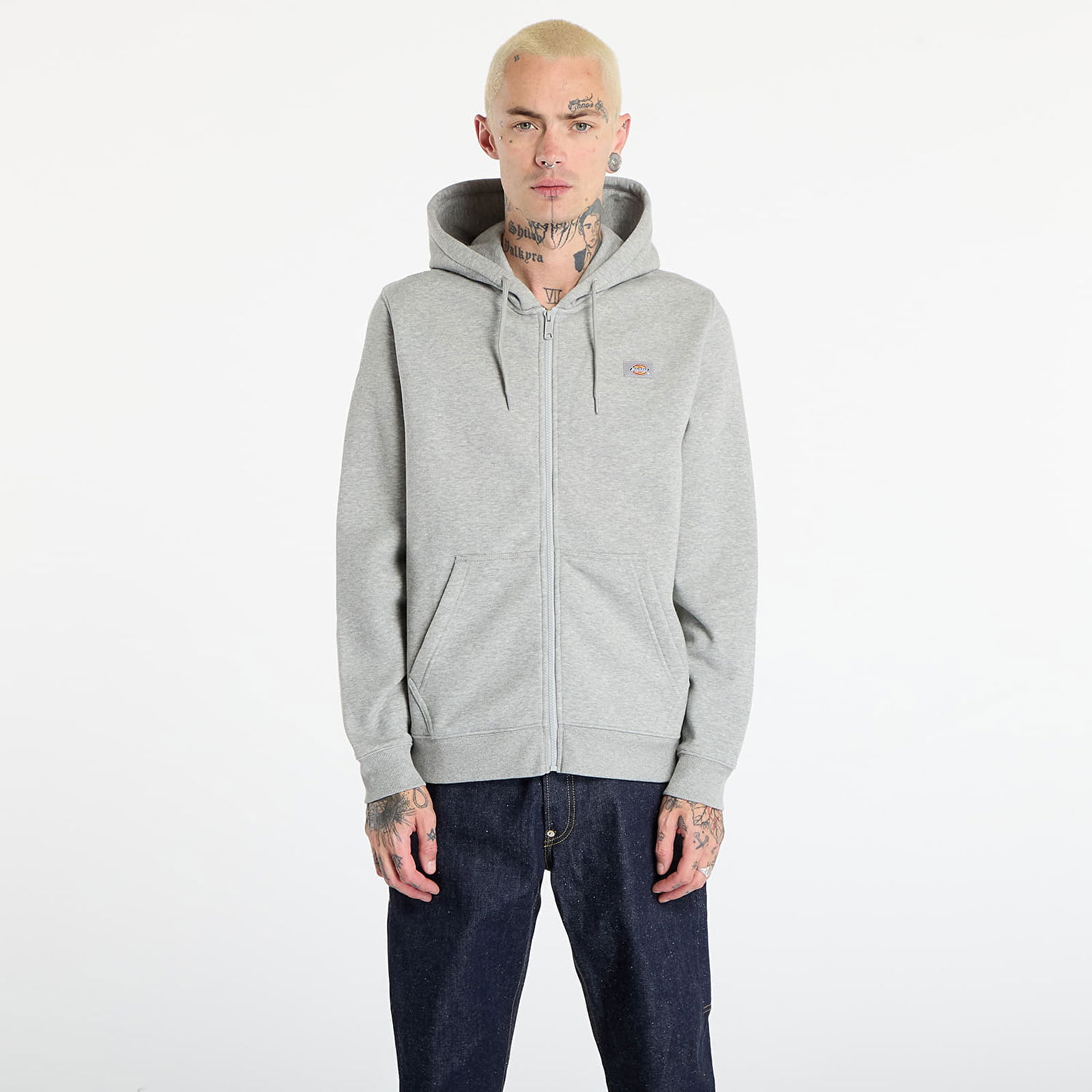 Sweatshirt Dickies Oakport Zip Hoodie Grå | DK0A4XD3HG01, 0