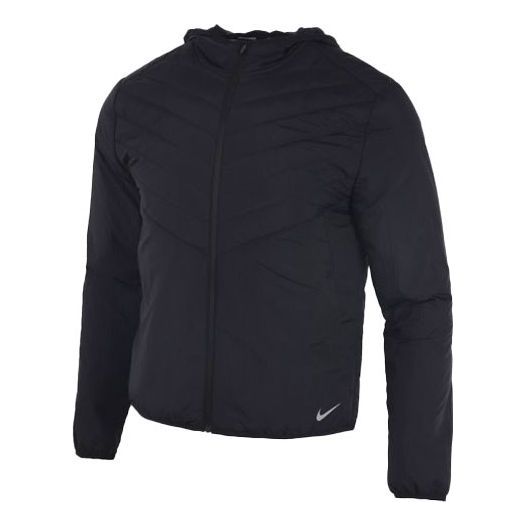 Pufferjacka Nike Hooded Running Jacket Svart | CU5390-010