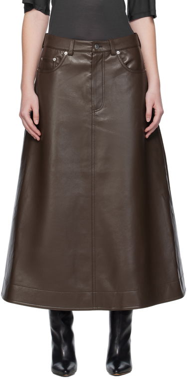 Kjol Nanushka Nanushka Cintia Regenerated Leather Maxi Skirt Brun | NW25PFSK15478, 0