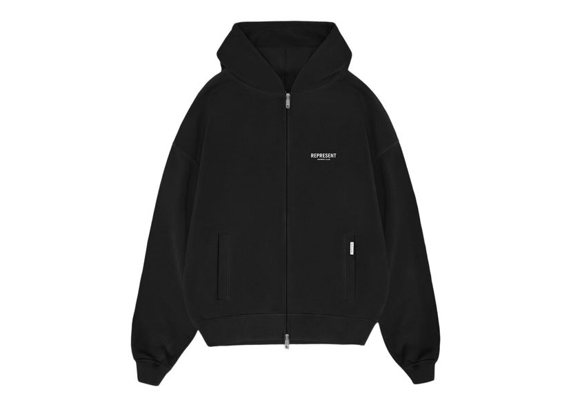 Sweatshirt Represent Clo Represent Owners Club Zip Hoodie Black Svart | MH4039-01