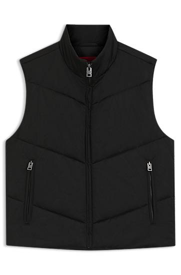 Väst BOSS Padded Satin Gilet Svart | 50541591, 0