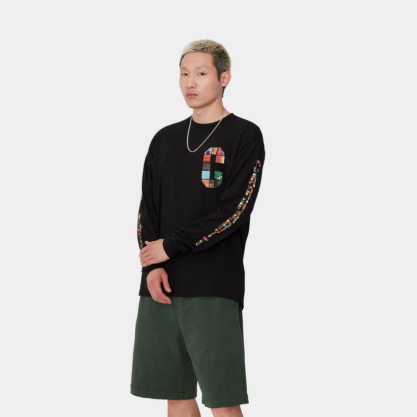 T-shirt Carhartt WIP Machine 89 Graphic Long Sleeve T-Shirt Svart | I033674_9